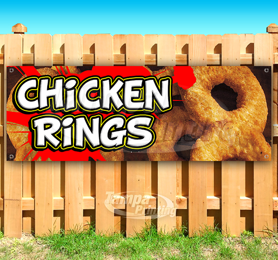 Chicken Tenders Banner Heavy Duty 13 Oz Vinyl with Grommets Chicken Tenders Banner Heavy Duty 13 Oz Vinyl with Grommets
